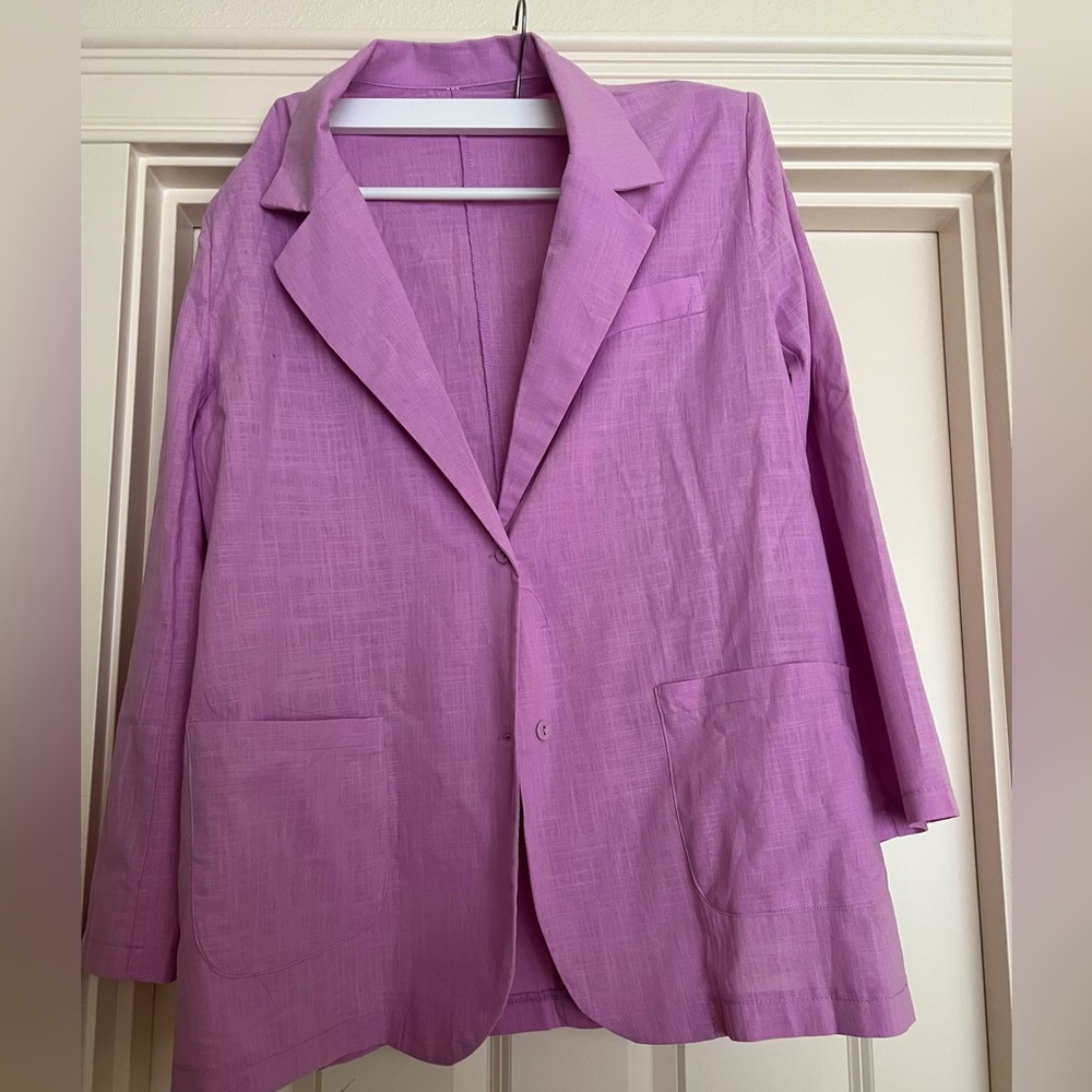 Lavender Linen Blazer